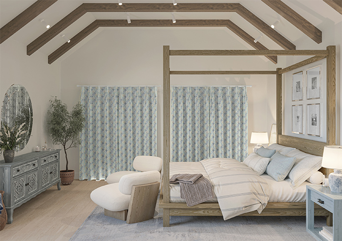 Foxley Faux Silk, Marine - Made to Measure Curtain - Image 15